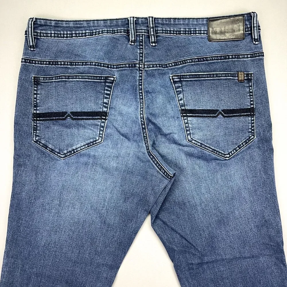 Axel‎ Jeans Men's Blue Medium Wash Tag Size 38x30 Slim Stretch Western